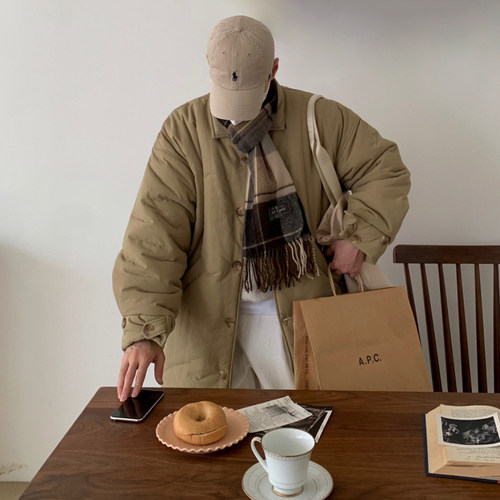 MRCYC冬季加厚中长款过膝棉衣