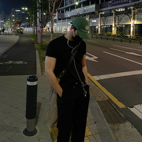 MRCYC韩版男纯色修身短袖T恤