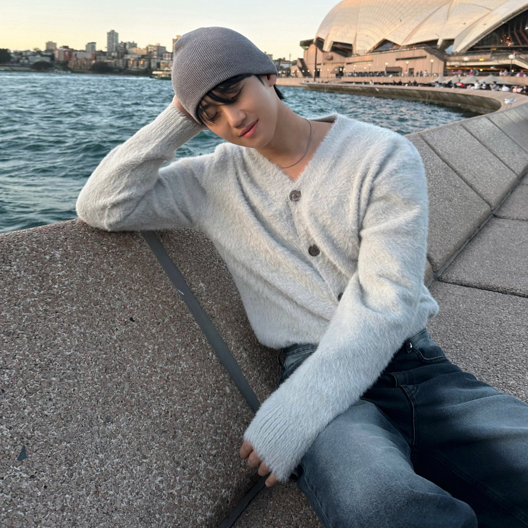 MRCYC软糯V领针织开衫男冬季保暖亲肤宽松毛衣韩系慵懒风穿搭,男装,针织衫/毛衣,淘宝优惠券,粉丝福利购,淘宝优惠卷