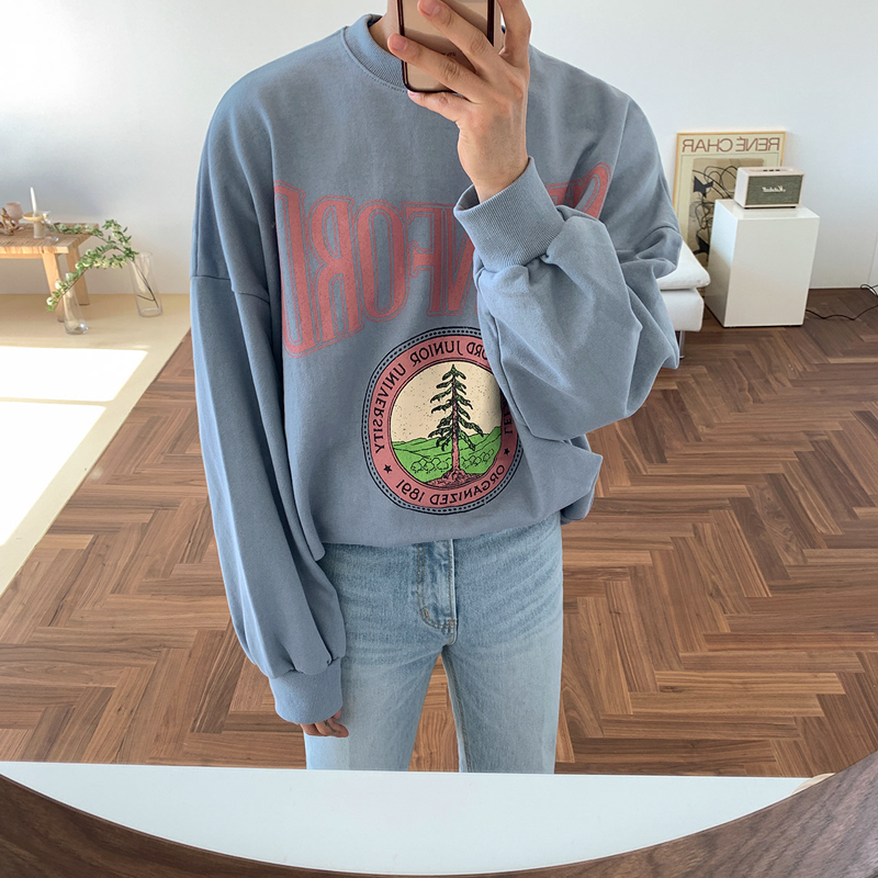 MRCYC韩版宽松印花卫衣