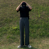 直筒休闲长裤 MRCYC阔腿西裤 裤 宽松韩系ins潮流垂坠感小西装 男夏季