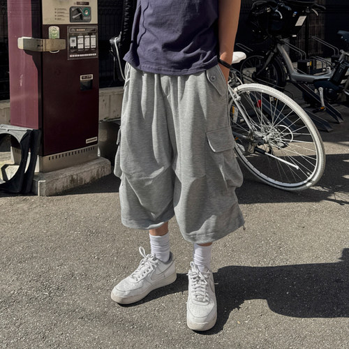 MRCYC松弛感工装七分阔腿裤男