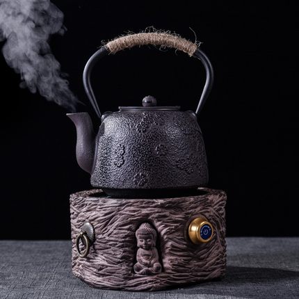 电陶炉茶炉电热陶瓷茶具茶壶小复古岩泥德国静音煮茶茶室家用铁壶