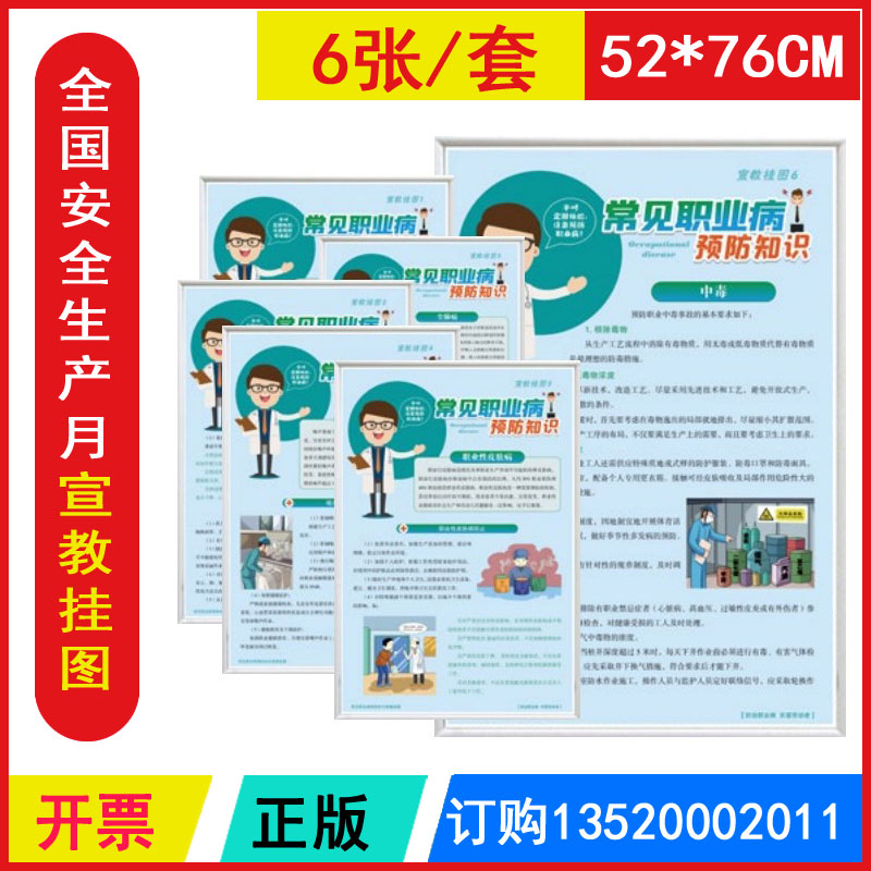 发票常见职业病预防知识宣教挂图