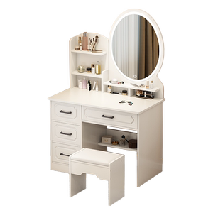 欧式梳妆台卧室简约现代主卧化妆台书桌床头床尾收纳柜一体化妆桌