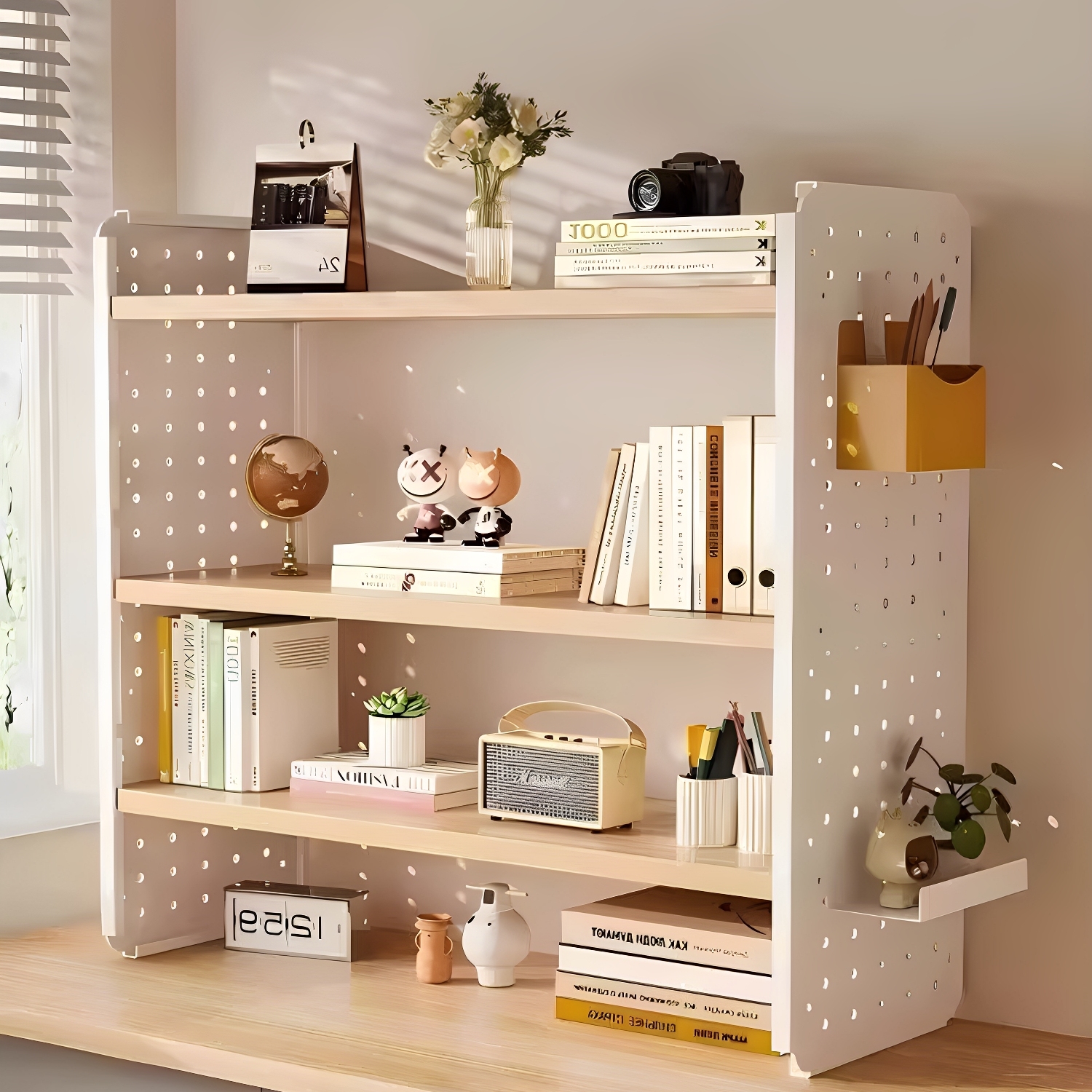 桌面洞洞板置物架桌上书架