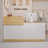简约现代服装 店收银台公司前台接待台美容院吧台便利店小型柜台桌