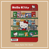 6苹果9.7迷你65 19ipad pro11保护套带笔槽平板10.2 可爱卡通kt猫2021新款 10.5寸气囊壳18 air4 1三折式