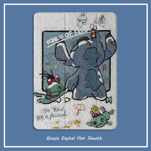 19ipad air4 pro11保护套带笔槽平板10.2 6苹果9.7迷你65 1三折式 10.5寸气囊壳18 油画可爱卡通2021新款