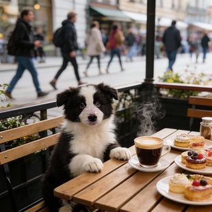 边牧幼犬活泼好养宠物狗黑白色大骨架狗聪明网红家养高智商狗粘人