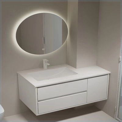 定制切角异形洗手盆浴室柜组合异形洗手间拐角洗脸盆池岩板陶瓷盆