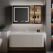 肤感一体盆77公分87厘米97 117浴室柜洗脸台盆柜组合洗漱台 107