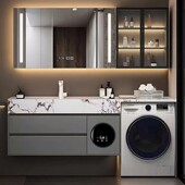 卫生间洗衣机一体柜洗衣机浴室柜组合洗漱台洗脸盆柜洗手台智能镜