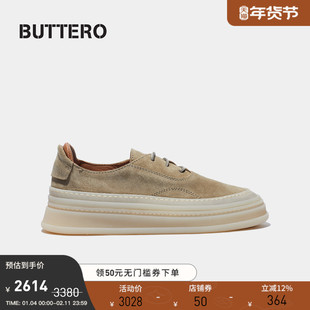 BUTTERO意大利产 反毛牛皮 男士低帮板鞋 船鞋 休闲鞋B11180/9721