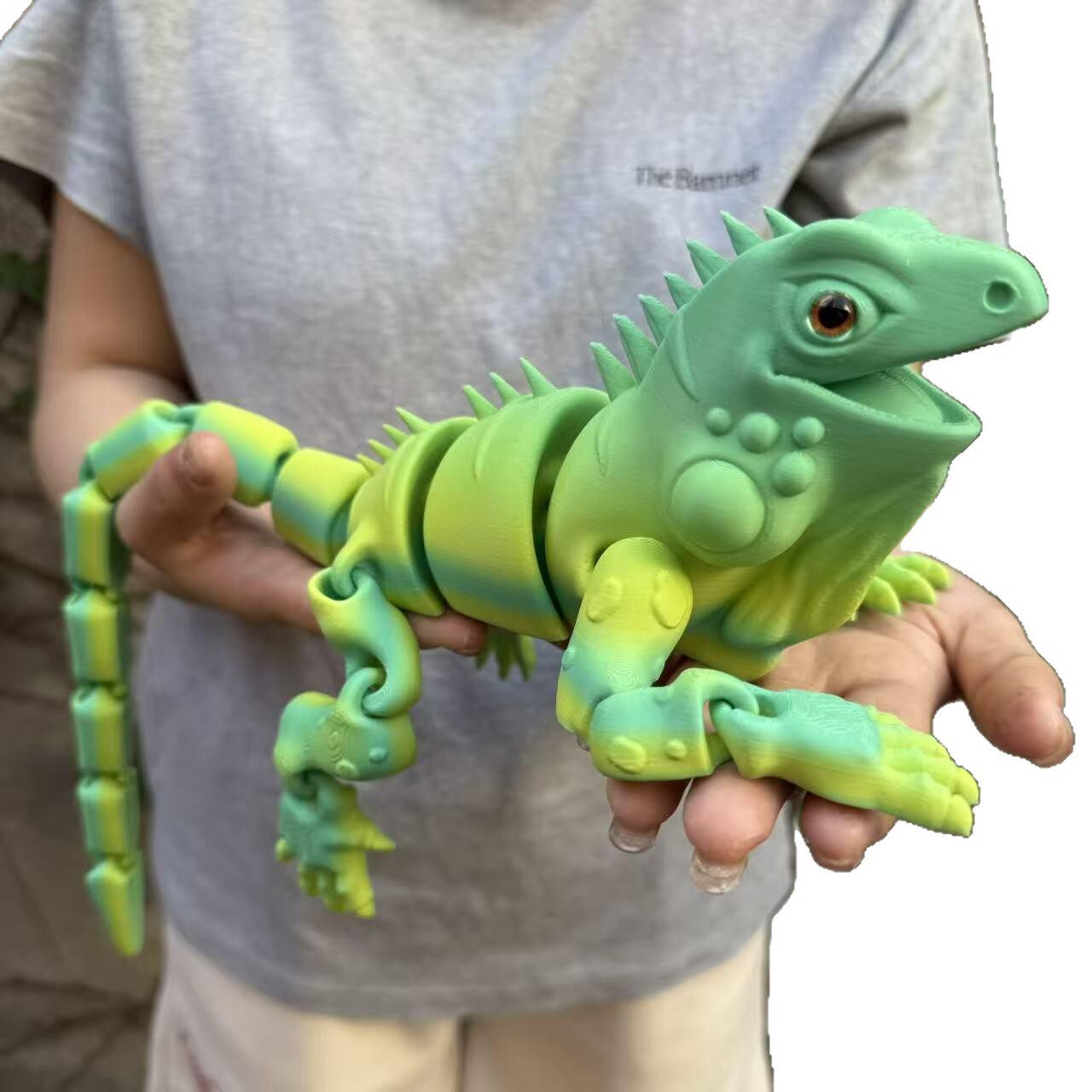 3D打印特大仿真蜥蜴变色龙多关节灵活可动动物模型工艺品摆件玩具