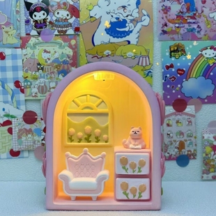 郁金香儿童立体石膏娃娃创意小夜灯DIY香薰桌面涂色摆件