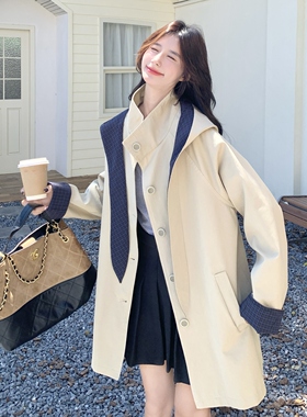 连帽风衣女中长款2026秋季新款女装春秋外套2C227/3311/P185K25