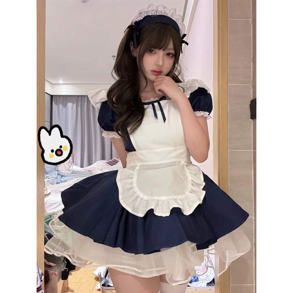 天使女仆绀色女仆装超短款cos女装日本女仆装现货