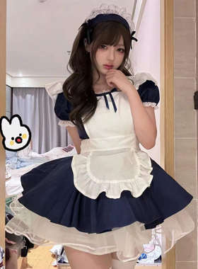天使女仆绀色女仆装超短款cos女装日本女仆装现货