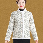棉服 碎花棉袄奶奶装 妈妈冬装 棉衣外套加绒加厚保暖棉服中老年女装