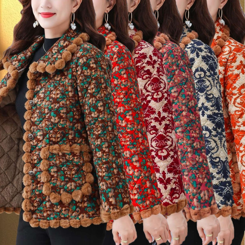 妈妈冬装加绒加厚棉衣短款格子棉袄保暖外套中老年人衣服保暖棉服,女装/女士精品,中老年女装,淘宝优惠券,粉丝福利购,淘宝优惠卷