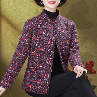 秋冬妈妈装 棉衣 老太太碎花棉袄中老年加厚保暖棉服老人外套奶奶装