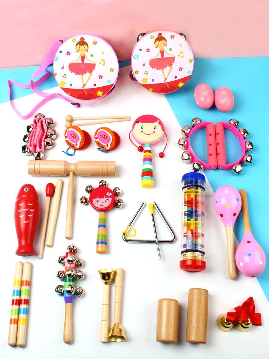 正品奥尔夫乐器组合 幼儿园早教儿童乐器套装玩具组合婴儿拨浪鼓