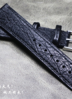 快拆柔软耐用鸵鸟皮薄型18mm19mm20mm21mm22mm真皮手表带