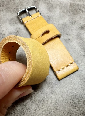 满100元可送（不与其它优惠叠加）植鞣革头层牛皮20mm男款表带