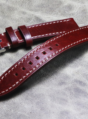 底部透气打孔快拆手工油蜡皮疯马皮18mm19mm20mm21mm22mm真皮表带