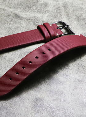 薄型快拆表带安格拉红小牛皮斜纹18mm19mm20mm21mm22mm真皮GT2