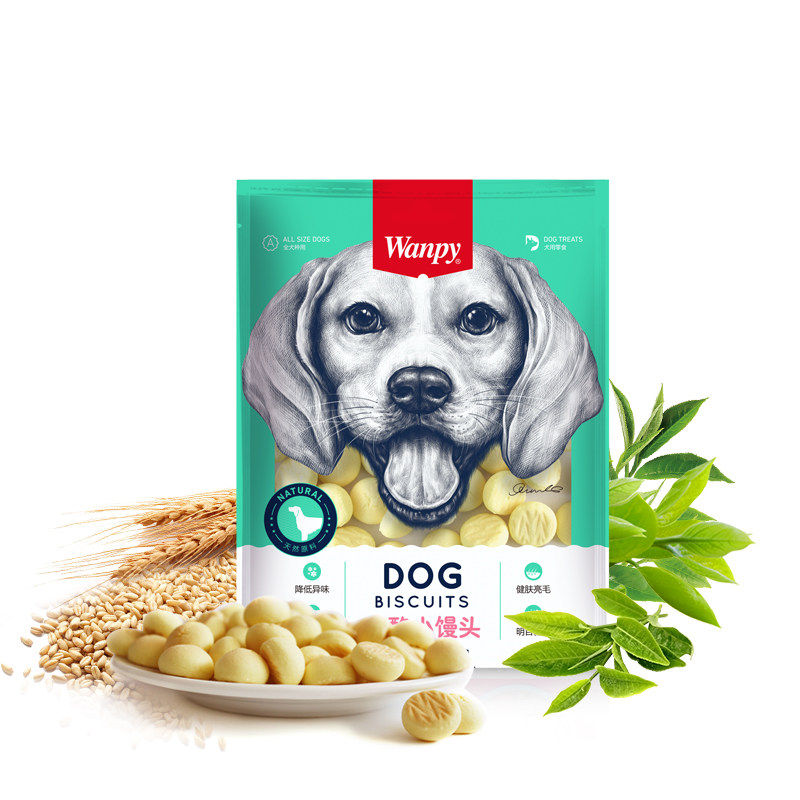 Wanpy顽皮奶酪小馒头220g狗零食饼干400g宠物犬磨牙博美幼犬