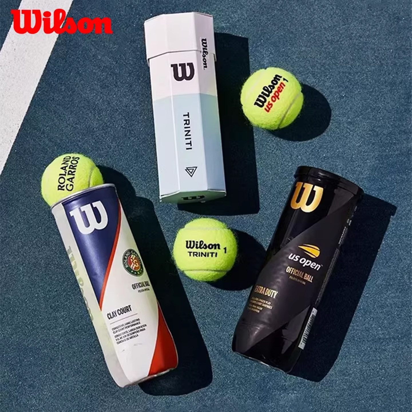 Wilson威尔胜网球美网法网有压专业比赛训练用球小黄人联名筒装球