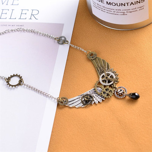 极速Retrod Men Mechanical Irregular Necklace Pendant Jewelry