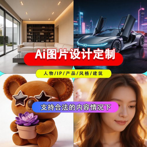 ai代出图mj画图制作图sd图片生成电商视频海报平面设计做图绘插画