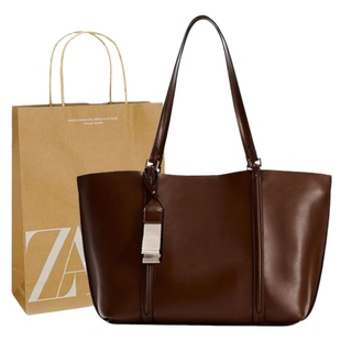 ZA家托特包2024秋季新品时尚复古大容量上班通勤外出单肩购物包潮