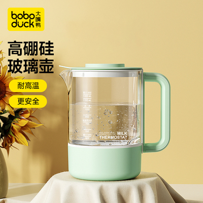 大嘴鸭全玻璃恒温壶调奶器热水壶配件水壶恒温热水壶大容量1.3L