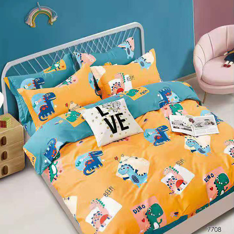 恐龙儿童四件套纯全棉男女孩卡通床单被套180220床笠0.9m1.35定制,床上用品,床品套件/四件套/多件套,淘宝优惠券,粉丝福利购,淘宝优惠卷