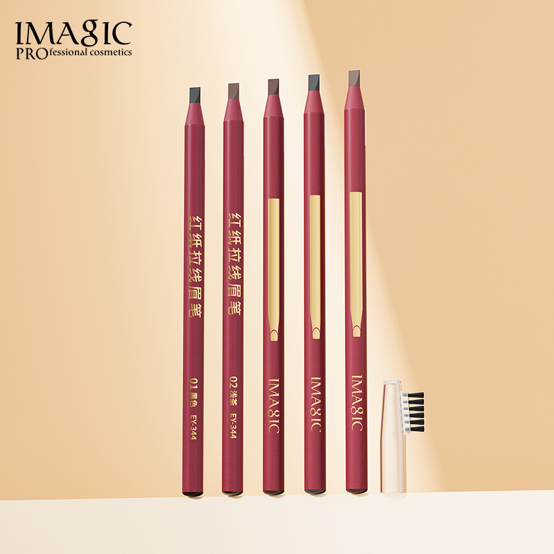 IMAGIC砍刀硬芯拉线雾眉笔防水防汗自然持久不晕染不脱色化妆师