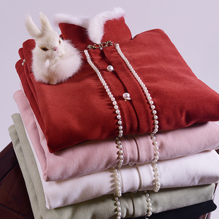 灵龙纪原创 明制汉服 立领加绒上衣短袄内搭秋冬女装多色现货