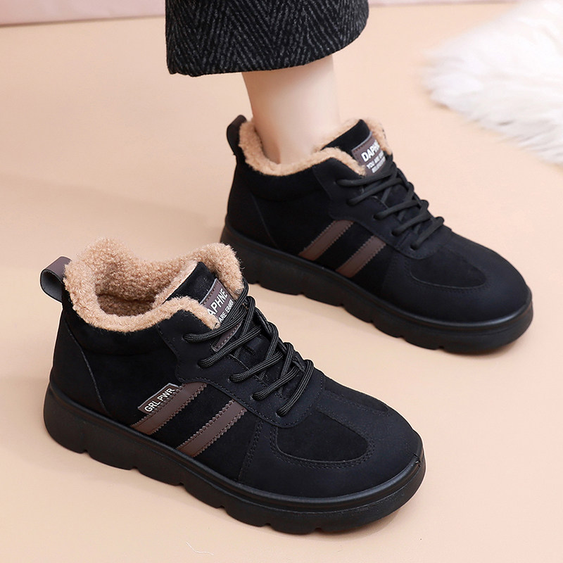 冬季加绒复古德训鞋女中老年系带休闲妈妈鞋保暖厚底鞋老北京布鞋,女鞋,德训鞋,淘宝优惠券,粉丝福利购,淘宝优惠卷
