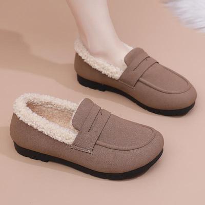 棉鞋冬季加绒保暖豆豆鞋