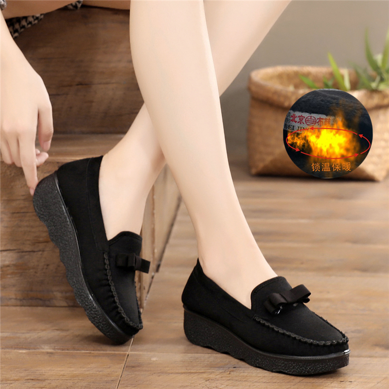 中跟舒适上班黑色工作鞋女