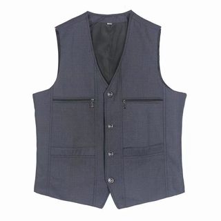 中老年马甲男士春秋薄款西服马甲爸爸装中年休闲背心口袋坎肩外套
