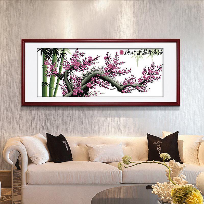新款十字绣富贵竹子梅花竹报平安紫气东来花开风景梅开五福客厅画|ruв категории домашний ткань, вышивка крестом и инструментов, принадлежностей, вышивка крестом suite - от Buy2taobao.com для оказания профессиональной услуги покупки агента Taobao