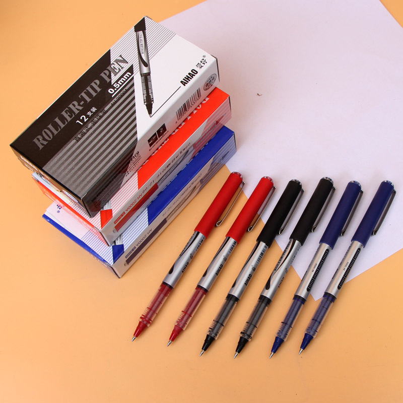 AIHAO°®ºÃ¾µä¿îÇ©×Ö±ÊֱҺʽ×ßÖé±ÊºÚɫˮ±Ê0.5MM°ì¹«Ñ§ÉúÀ¶ºìÉ«