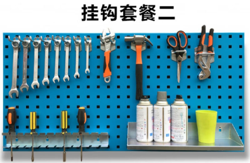 洞洞板货架工具墙五金工具挂板方孔板挂钩墙面展示架收纳置物架挂