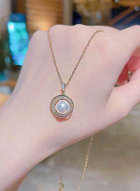 2024年韩版新款圆圈珍珠个性设计