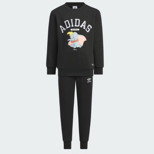酷动城Adidas三叶草婴童棉质舒适运动印花针织长袖套装IX4361