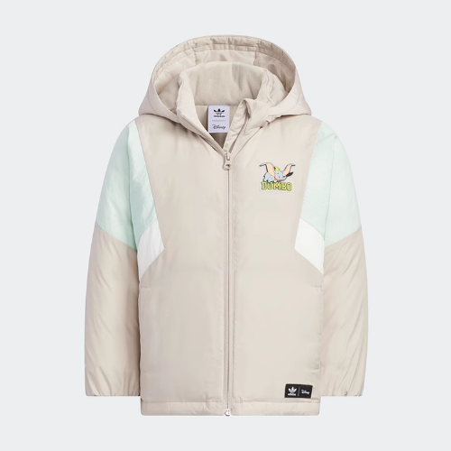 酷动城正品adidas 小飞象联名小童加厚秋冬轻质保暖羽绒服IX4359